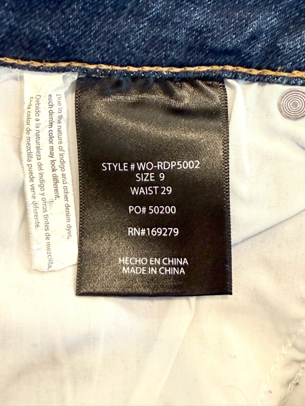Risen Jeans Dark Wash High Stretch - Size 9 - Picture 9 of 11